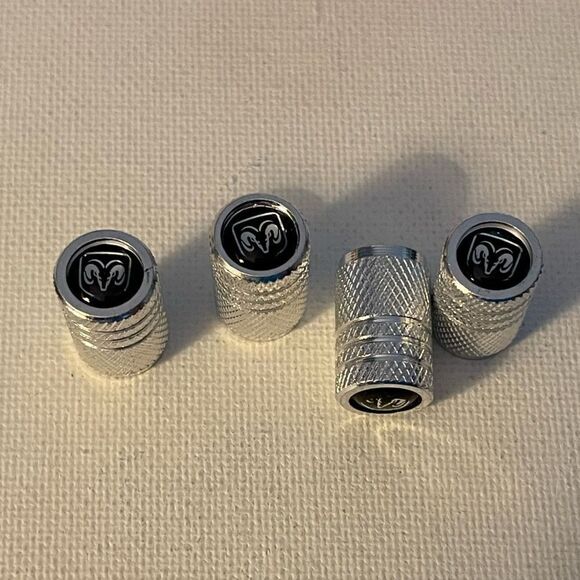 Dodge Logo Valve Stem Caps in Silver NWT - Picture 3 of 5